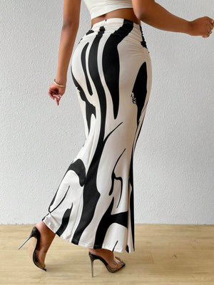 , Y2K skirt styled with a crop top