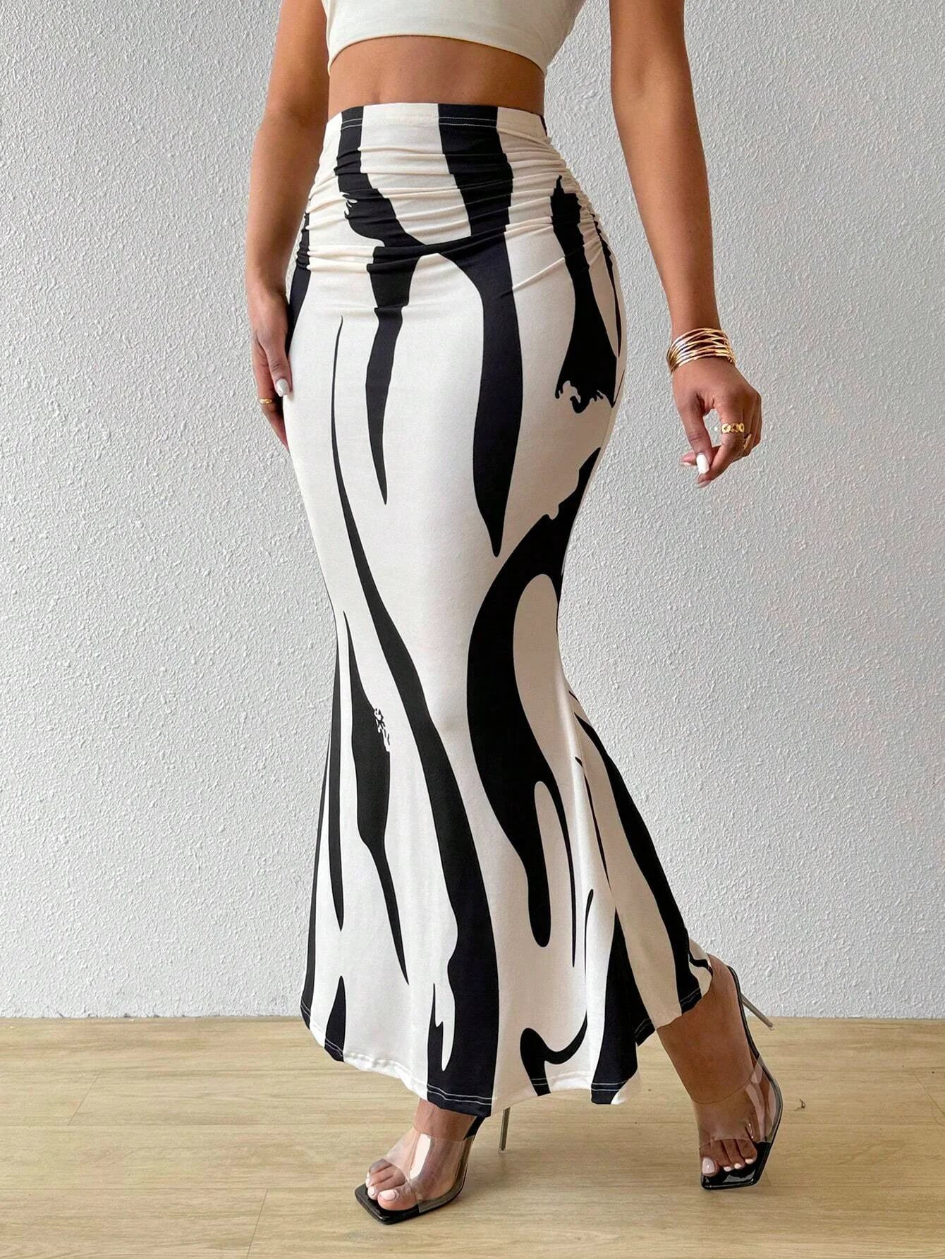 , Y2K skirt styled with a crop top