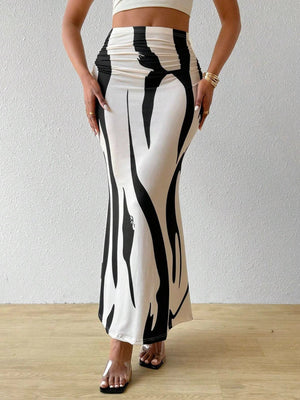, Y2K skirt styled with a crop top