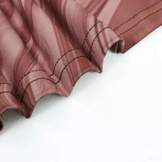 Y2K Marble Swirl Maxi Dress view 6 | MAUVSTUDIO®