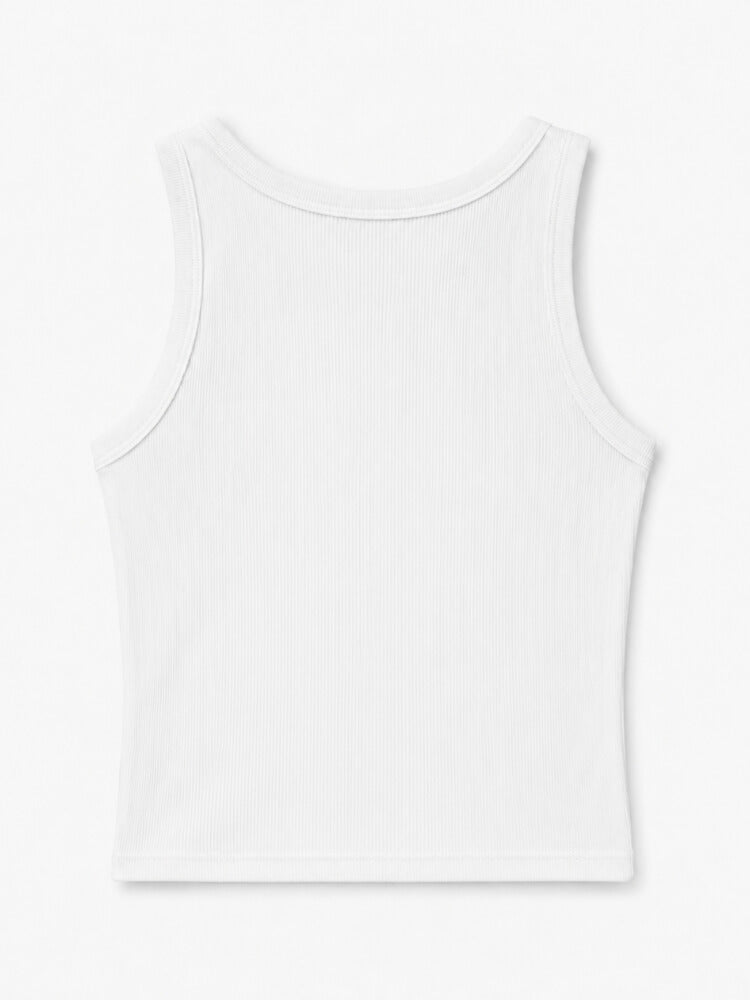 Y2K Martini Tank Top with ribbed knit, Y2K tube top styled with low rise bottoms