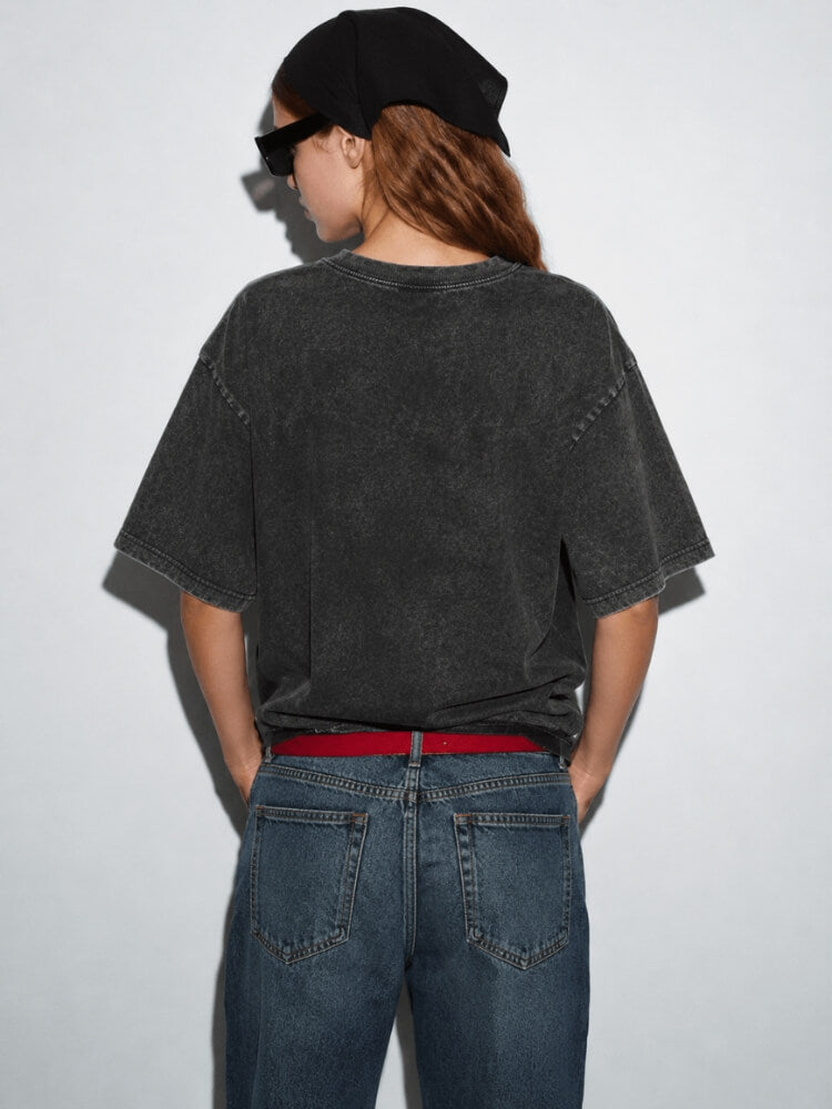 Y2K Nana Graphic Tee with printed graphic, Y2K graphic tee styled with low rise bottoms