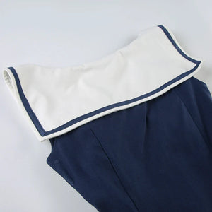 Y2K Nautical Button Mini Dress view 5 | MAUVSTUDIO®