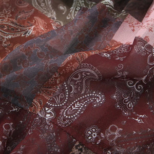 Y2K Paisley Mesh Top with sheer mesh, Y2K tube top styled with low rise bottoms