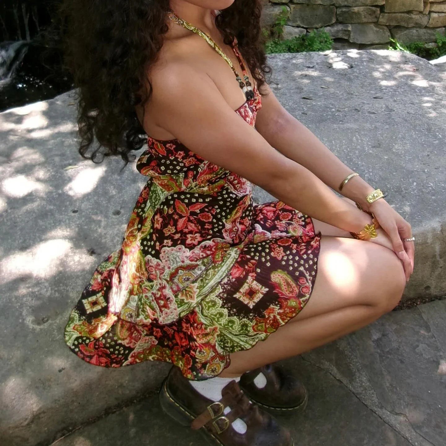 Y2K Paisley Tube Mini Dress view 2 | MAUVSTUDIO®