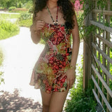 Y2K Paisley Tube Mini Dress view 8 | MAUVSTUDIO®