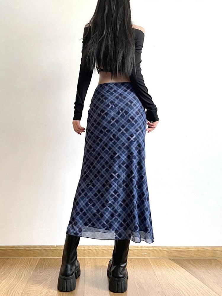 , Y2K skirt styled with a crop top