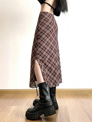 , Y2K skirt styled with a crop top