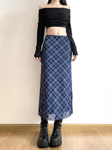 , Y2K skirt styled with a crop top