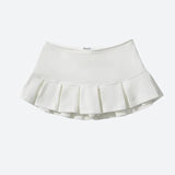 Y2K Pleated Micro Skort, Y2K skort styled with a crop top