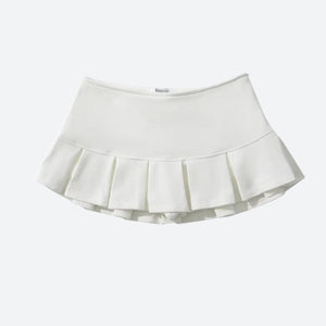 Y2K Pleated Micro Skort, Y2K skort styled with a crop top