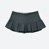 Y2K Pleated Micro Skort, Y2K skort styled with a crop top