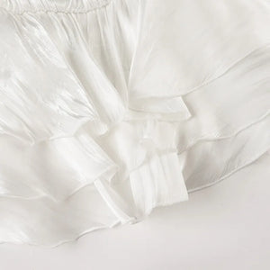 Y2K Pleated Off Shoulder Mini Dress view 6 | MAUVSTUDIO®