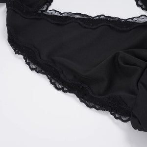 Y2K Plunge Halter Top with lace trim, Y2K halter top styled with low rise bottoms
