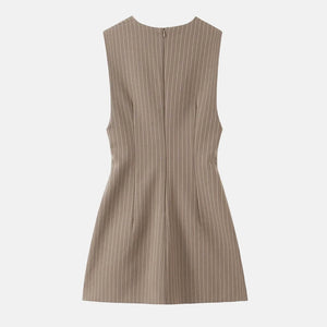 Y2K Plunge Neck Mini Dress view 4 | MAUVSTUDIO®