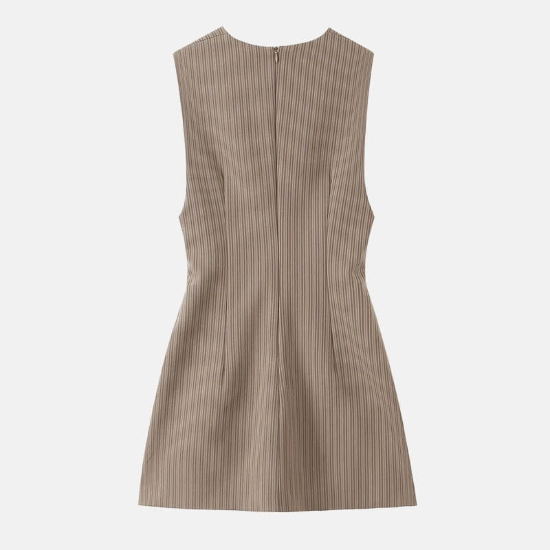 Y2K Plunge Neck Mini Dress view 4 | MAUVSTUDIO®