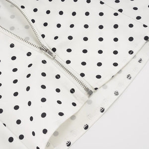 Y2K Polka Dot Lace Trim Top with lace trim, Y2K tube top styled with low rise bottoms