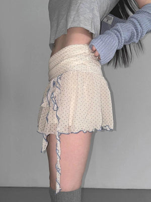 , Y2K skirt styled with a crop top