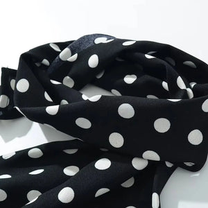 Y2K Polka Dot Scarf Halter Top with open back, Y2K halter top styled with low rise bottoms
