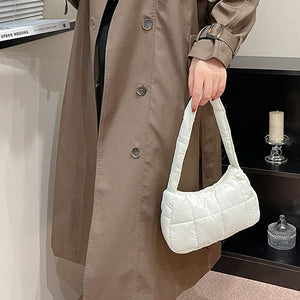 Y2K Puffer Baguette Bag-Bags-MAUV STUDIO-STREETWEAR-Y2K-CLOTHING