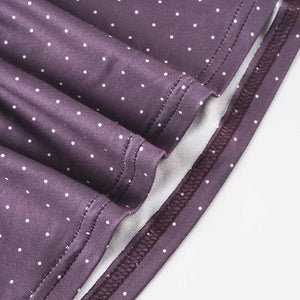 Y2K Purple Polka Dot Top with lace trim, Y2K tube top styled with low rise bottoms