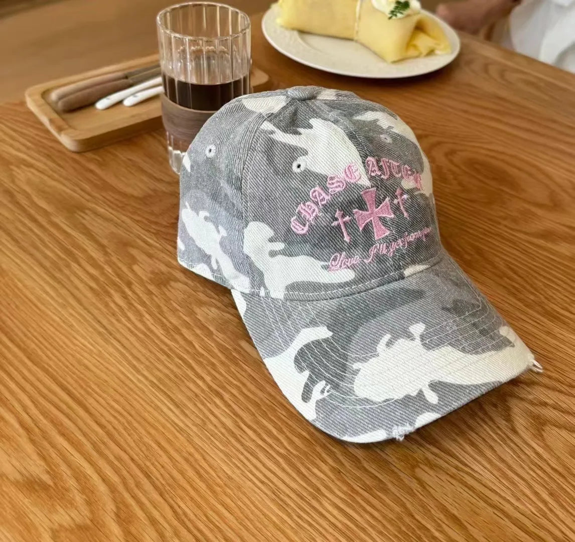 Y2K Retro Cross Camo Baseball Cap – MAUVSTUDIO®