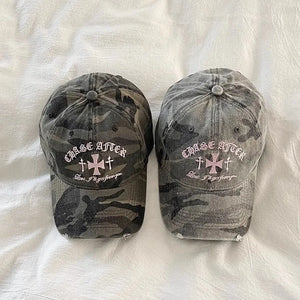 Y2K Retro Cross Camo Baseball Cap – MAUVSTUDIO®