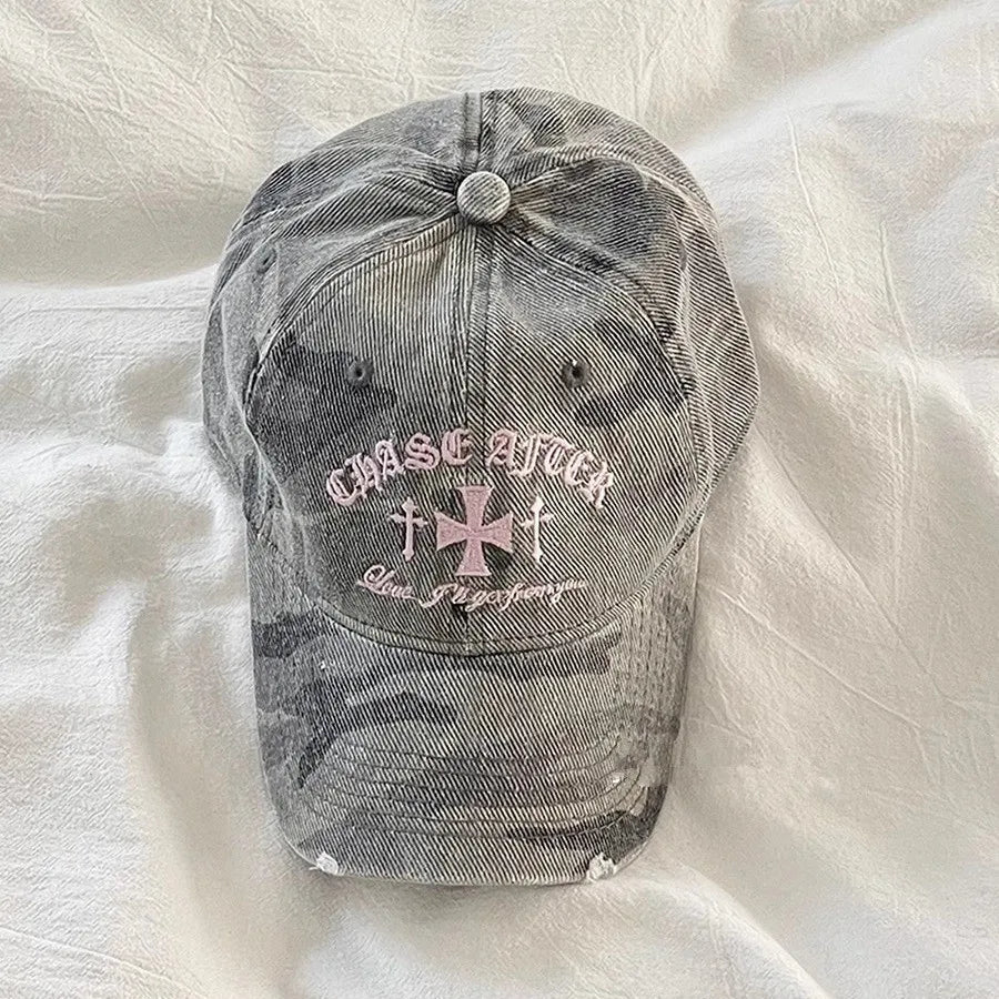 Y2K Retro Cross Camo Baseball Cap – MAUVSTUDIO®
