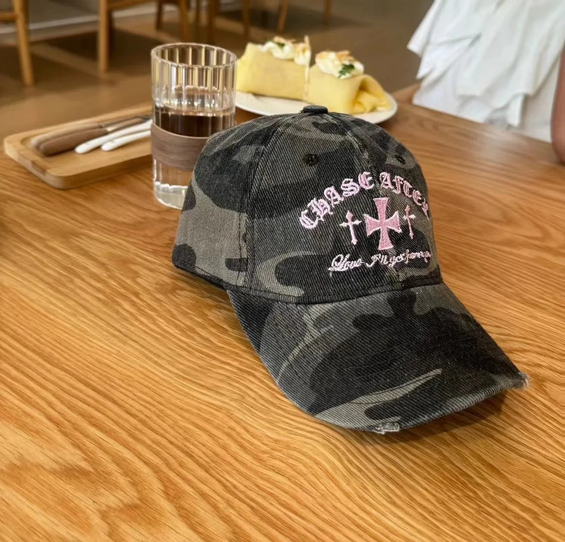 Y2K Retro Cross Camo Baseball Cap – MAUVSTUDIO®