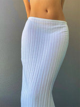 , Y2K skirt styled with a crop top