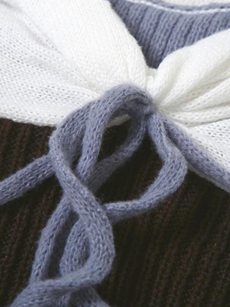 Y2K Ruched Knitted Mini Dress view 5 | MAUVSTUDIO®