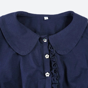 Y2K Ruffled Polo Mini Dress view 3 | MAUVSTUDIO®