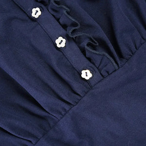 Y2K Ruffled Polo Mini Dress view 5 | MAUVSTUDIO®