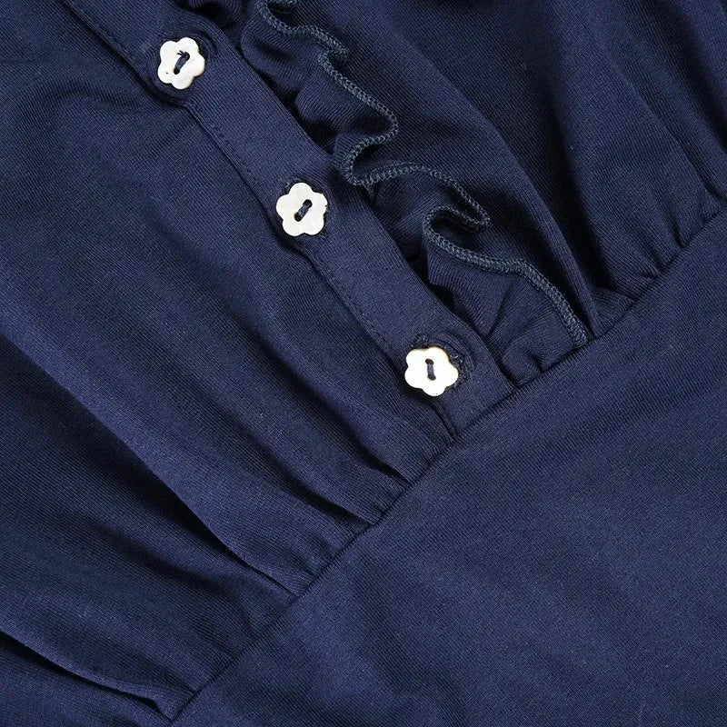 Y2K Ruffled Polo Mini Dress view 5 | MAUVSTUDIO®