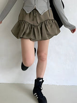 , Y2K skirt styled with a crop top