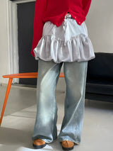 Y2K Satin Bubble Mini Skirt, Y2K mini skirt styled with a crop top