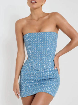 , Y2K skirt styled with a crop top