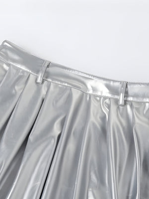 , Y2K skirt styled with a crop top