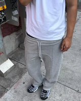 Y2K Spliced Straight Leg Sweatpants