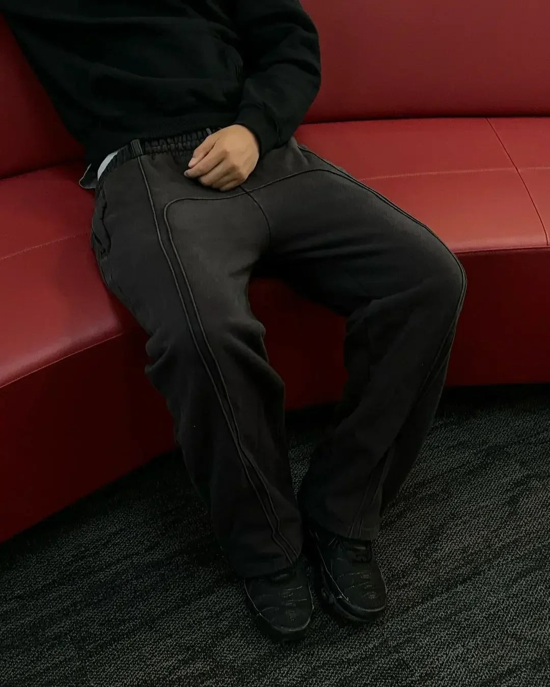 Y2K Spliced Straight Leg Sweatpants