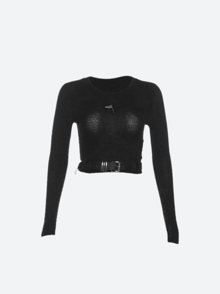 Y2K Star Belted Crop Top – Mauv Studio – MAUV STUDIO®