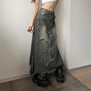 , Y2K skirt styled with a crop top