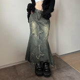 , Y2K skirt styled with a crop top