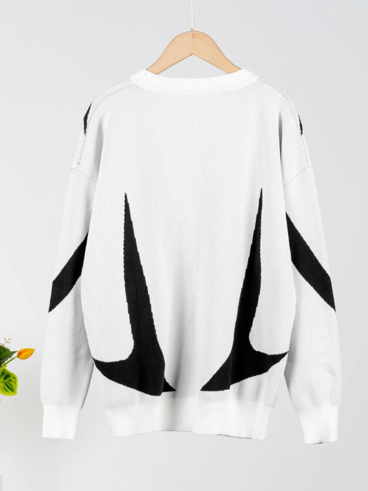 Y2K Star Futuristic Knitted Sweater-Mauv Studio