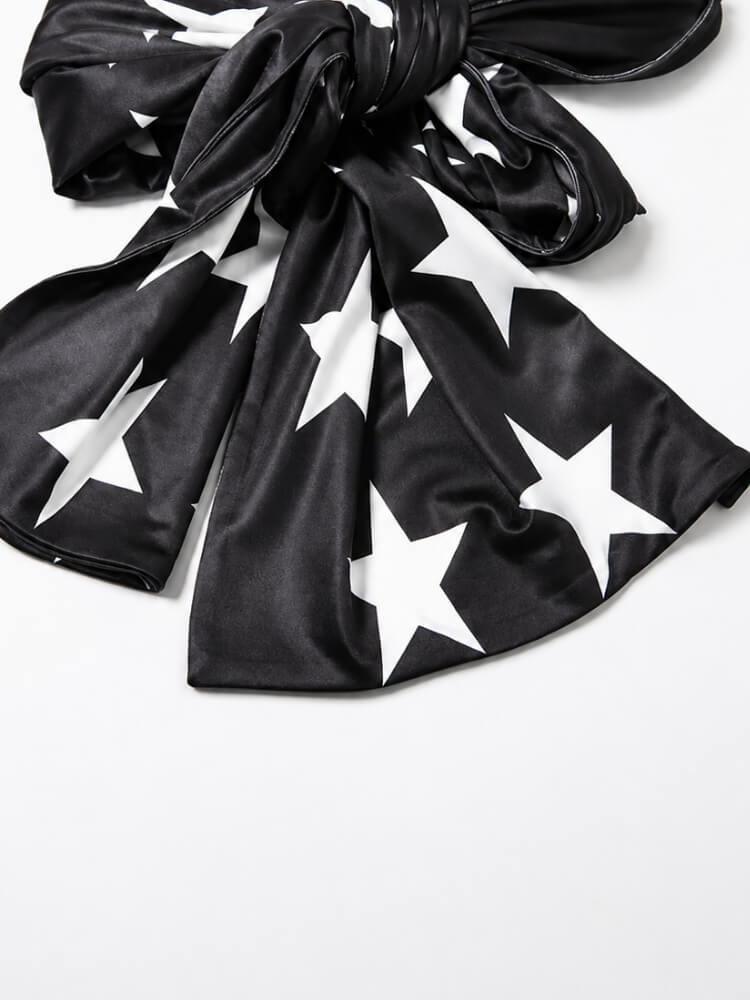 Y2K Star Halter Top with tie detail, Y2K halter top styled with low rise bottoms
