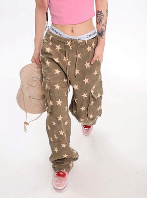 Y2K Star Low Rise Jeans-MAUV STUDIO