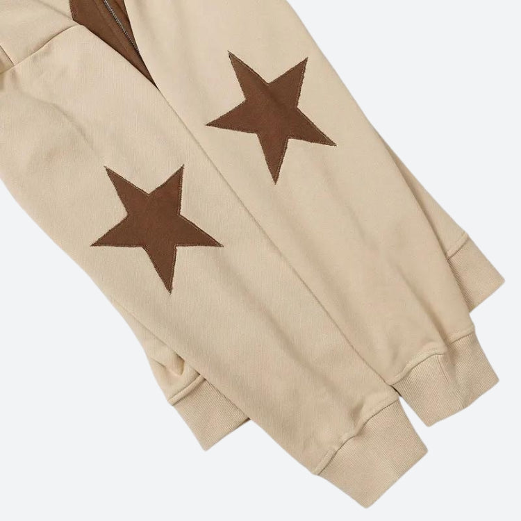 Y2K Star Patch Zip-Up Hoodie – MAUVSTUDIO®