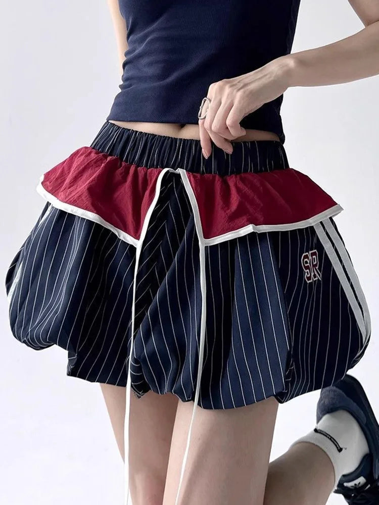 , Y2K skirt styled with a crop top