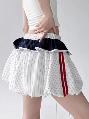 , Y2K skirt styled with a crop top