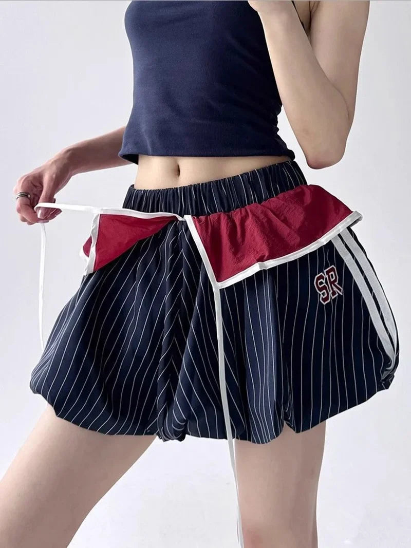 , Y2K skirt styled with a crop top